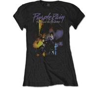(X-Large) Prince 'Purple Rain' (Black) Womens Fitted T-Shirt