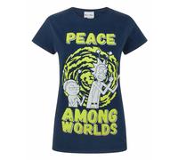 (X-Large) Rick And Morty Short Sleeved T-Shirt (Womens Blue)