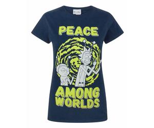 (X-Large) Rick And Morty Short Sleeved T-Shirt (Womens Blue)
