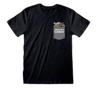 (X-Large) Star Wars - The Mandalorian 'Precious Cargo Pocket' (Black) T-Shirt