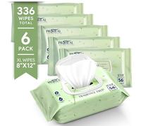 X Large Wet Wipes for Adults - 6 Packs of 56 [336 Count] Disposable Incontinence Wipes, 12" x 8" Adult Wipes for Elderly - Personal Body Wipes for Women and Men, Pre Moistened Adult Washcloths
