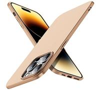 X-level Compatible with iPhone 14 Pro Max Case, Ultra Thin [Guardian Serie] Slim Fit Soft Flexible TPU Bumper Matte Finish Lightweight Protective Case Cover for iPhone 14 Pro Max 6.7'' - Gold