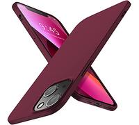 X-level for iPhone 13 Case, Ultra Thin [Guardian Serie] Slim Fit Soft Flexible TPU Bumper Matt Finish Lightweight Protective Phone Cover Compatible with iPhone 13 - Wine red