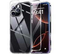 X-level for iPhone 16 Pro Max Case, Compatible with Wireless charging, 1 Clear Soft Phone Case + 1 HD Screen Protector + 1 Camera Lens Protector, Shockproof Protective Cover for iPhone 16 Pro Max