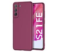 X-level for Samsung Galaxy S21 FE Case, [Guardian Series] Ultra Thin Slim Soft Flexible TPU Bumper Matt Finish Protective Phone Cover for Samsung S21 FE 5G - Wine red
