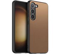 X-level for Samsung Galaxy S23 Case, Genuine Silicone Leather Case, Slim Non-Slip Scratch Resistant Shock Absorbing Cover for Samsung Galaxy S23 ，Desert Gold