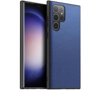 X-level for Samsung Galaxy S23 Ultra Case, Genuine Silicone Leather Case, Slim Non-Slip Scratch Resistant Shock Absorbing Cover for Samsung Galaxy S23 Ultra，Blue