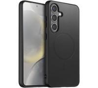 X-level for Samsung Galaxy S24 Plus Case, Genuine Silicone Leather Case, Compatible with Magsafe, Slim Non-Slip Scratch Resistant Shock Absorbing Cover for Samsung Galaxy S24 Plus，Black