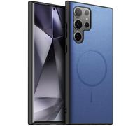 X-level for Samsung Galaxy S24 Ultra Case, Genuine Silicone Leather Case, Compatible with Magsafe, Slim Non-Slip Scratch Resistant Shock Absorbing Cover for Samsung Galaxy S24 Ultra，Blue