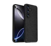 X-level Samsung Galaxy S25 Plus Case for MagSafe, Canvas Grain PU Leather, Anti-slip Anti-fingerprint PU Leather Mobile Phone Case for Samsung Galaxy S25 Plus, Black