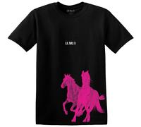 X Lil Nas Men's Horse Cotton T-Shirt in Black | Size: XL X Lil Nas Black XL