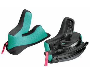 X-Lite X-502/Ultra Carbon Cheek Pads, black-green, size 40 mm