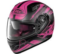 X-Lite X-661 Honeycomb N-Com Helmet, black matt/pink, size XXS (54)
