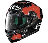 X-Lite X-803 Ultra Carbon Checa Helmet, black-red, size L for Men