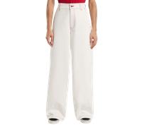 X Loose Denim Carpenter Jeans in Egret