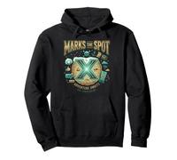 X Marks The Spot Adventure Awaits Nautical Digital Treasure Pullover Hoodie