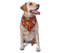 X-Mas and New Year Dog Bandanas,Dog Bandanas Scarf Triangle Bibs Kerchief Flannel Thicken Cotton Bandana for Small Medium Large Dogs and Cats
