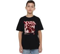 X-Men Boys Cyclops Info Unisex Kids T-Shirt, Black, 5-6 Years UK