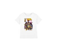 X-Men Boys Front Cover Team Unisex Kids T-Shirt, White, 7-8 Years UK
