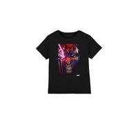 X-Men Boys Magneto Cover Unisex Kids T-Shirt, Black, 5-6 Years UK