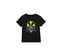 X-Men Boys Retro Wolverine Unisex Kids T-Shirt, Black, 3-4 Years UK