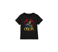 X-Men Cyclops Logo Kids T-Shirt Black | Size: 5-6 Years X-Men Black 5-6 Years