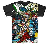 X-Men Marvel Comics Wolverine vs Omega Adult Big Print Subway T-Shirt Tee(XX-Large)