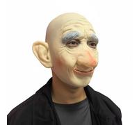 x-merry toy Funny Old Man Latex Masks Adult Realistic Mask Horror Halloween Cosplay Costume Scary Party Props Full Head Cover Props