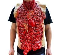 x-merry toy Scary Skeleton Costume Halloween Bloody Zombie Decoration Prop Party Horror Zombie Intestine Dress up Helmet Accessory Props