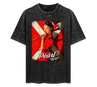 X Movie mia Goth Pearl Poster Men's Black T-Shirt Unisex Clothing M