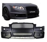 X-Parts Front Bumper with Grill for Audi A4 (B7/8E) - 1023187 - Black ABS Plastic