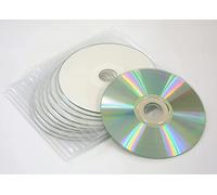 X-PERT Media 10pcs Blank CD-R 52x Diamond/Silver White Printable inc Plastic Sleeves by Vision Media