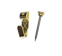 X Picture Hooks No.2 Brass Plated 4 Pack Blister - 12824