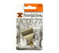 X Picture Rail Hooks Brass Plated 2 Pack Blister 12850
