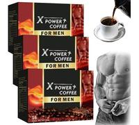 X Power Coffee for Men,X Power Coffee,Instant Power Coffee For Men,Afircan Powder Coffee for Man,Energy-boosting Coffee,he Secret To Strong Men (3 Box)
