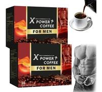 X Power Coffee for Men,X Power Coffee,Instant Power Coffee For Men,Afircan Powder Coffee for Man,Energy-boosting Coffee,he Secret To Strong Men (2 Box)