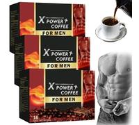 X Power Coffee, X Power Coffee for Men, Instant Power Coffee For Men, The Secret To Strong Men, Men's Power Energy Coffee For Male (3 Box)