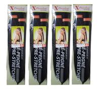 X-pression 4 PACK XPRESSION ULTRA BRAID 2X Pre StretchedHAIR EXTENSION FOR BRAIDING COLOUR 1- Jet Black (4 PACKS OFFER)
