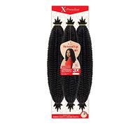 X-pression Braid Outre Crochet Braids X-Pression Twisted Up 3X Springy Afro Twist 24 in (1-pack, 2T1B/425)