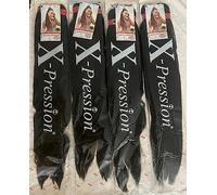 X-PRESSION COLOUR 2,4 PACKS XPRESSION 60”INCH PRE STRETCHED/PRE PULLED XPRESSION LAGOS BRAIDS XPRESSION 60” COLOUR 2 (Dark Brown)