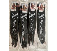 X-PRESSION COLOUR 4,4 PACKS XPRESSION 60”INCH PRE STRETCHED/PRE PULLED XPRESSION LAGOS BRAIDS XPRESSION 60” COLOUR 4(Chocolate Brown )
