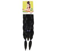 X-Pression Lagos Braid Pre-Pulled Hair Extensions - 42" & 46", Natural Black (1B).
