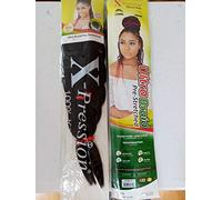 X-Pression Pre-Stretched Ultra Braid Hair Extension No Prep Needed - Ready To Install (PACK OF 2) Colour 4 Chocolate Brown