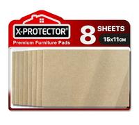X-Protector 8 Pack Felt Pads for Furniture - Premium Beige Felt Sheets 15 x 11 cm Cut Large Furniture Pads to the Size You Need - The Best