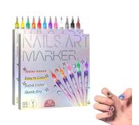X PSBLTY 12 Colors Nail Art Pens Set, 2026 Upgrade Nail Marker, Fine Tip Nail Art Pen 0.5mm, Drawing Painting Liner Brush for DIY Nail Art Beauty Adorn Manicure Tools(24-Colors)