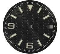 X psblty 28.5mm Watch Dial for NH35 NH36 4R 7S Movement, Replacement Watch Face for Mods & Repair(Black)