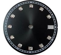 X psblty 28.5mm Watch Dial with Sun Pattern Design, Rose Gold and Silver Finish, Compatible with Japanese NH35 NH36 Automatic Movements, Replacement Watch Accessory for Modding