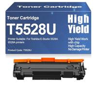 X psblty 5528A 6528A Toner Cartridges Compatible T5528U Toner High Yield High Capacity Work for Toshiba E-Studio 5528A 6528A Printers with chip,T5528U-1PC