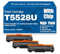 X psblty Compatible T5528U Toner Cartridges with chip High Yield High Capacity Work for Toshiba E-Studio 5528A 6528A Printers,T5528U-3PC