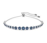 X psblty Emily Bracelet for Women - Blue Mixed Round Cut Crystals, Rhodium Plated Fashion Jewelry, Elegant Gift for Her(Rhodium Plated White,Imber Tennis Bracelet)
